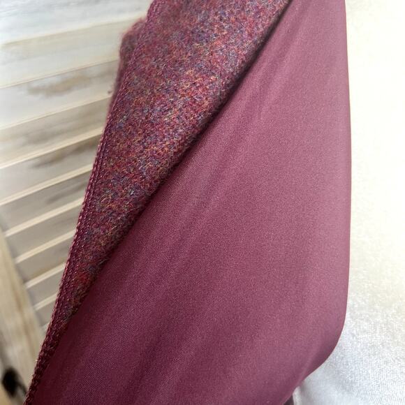 CIAO SPORT LTD VINTAGE Blazer Suit Jacket Shetland Wool Burgundy M Boxy Cropped - Picture 6 of 12